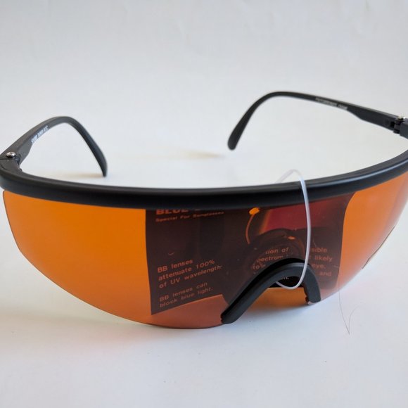 NWT TruVintage semi-rimless Sports Blade Wrap true blue blocker sunglasses - Picture 3 of 4